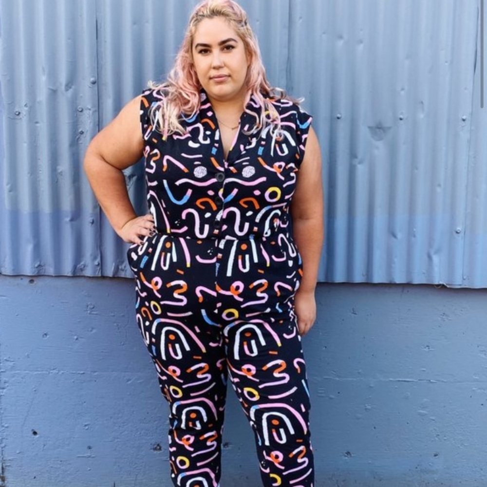 EUC Nooworks magic suit in candy print, size M